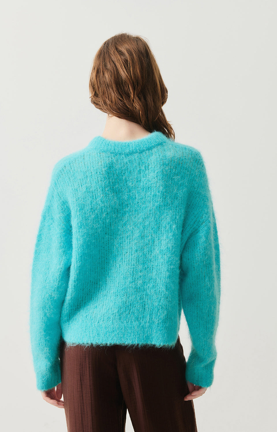 Women Blue Alpaga Sweater