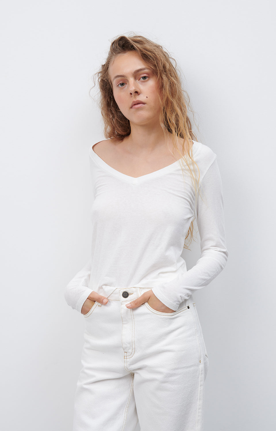 Women White Cotton T-Shirt