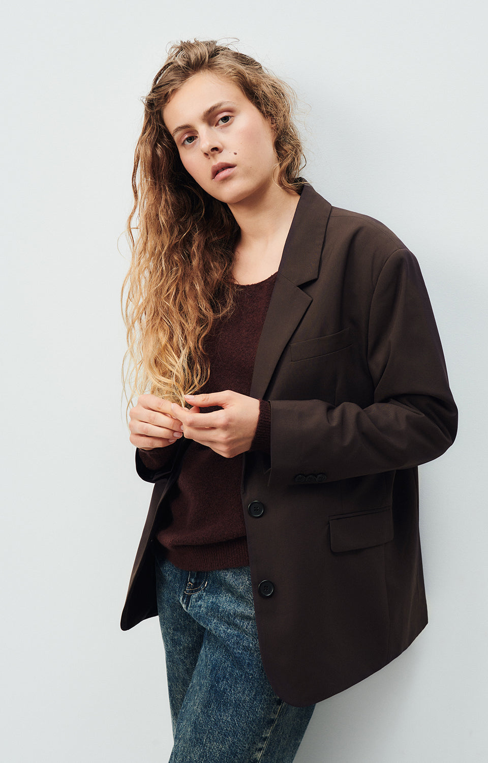 Women Dark Brown Coat