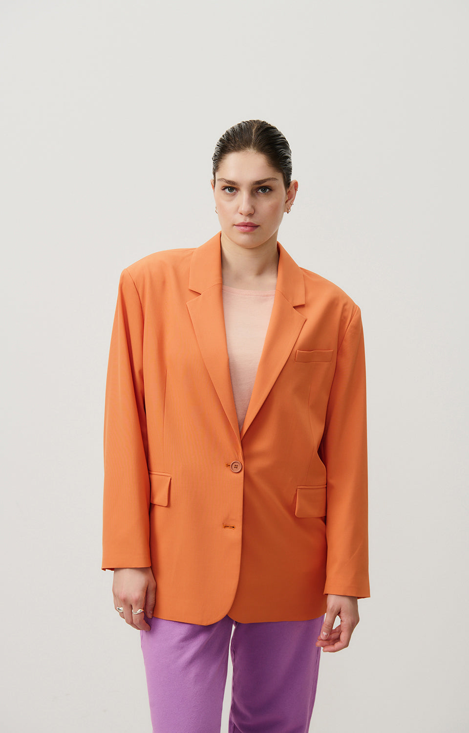 Women Orange Coat