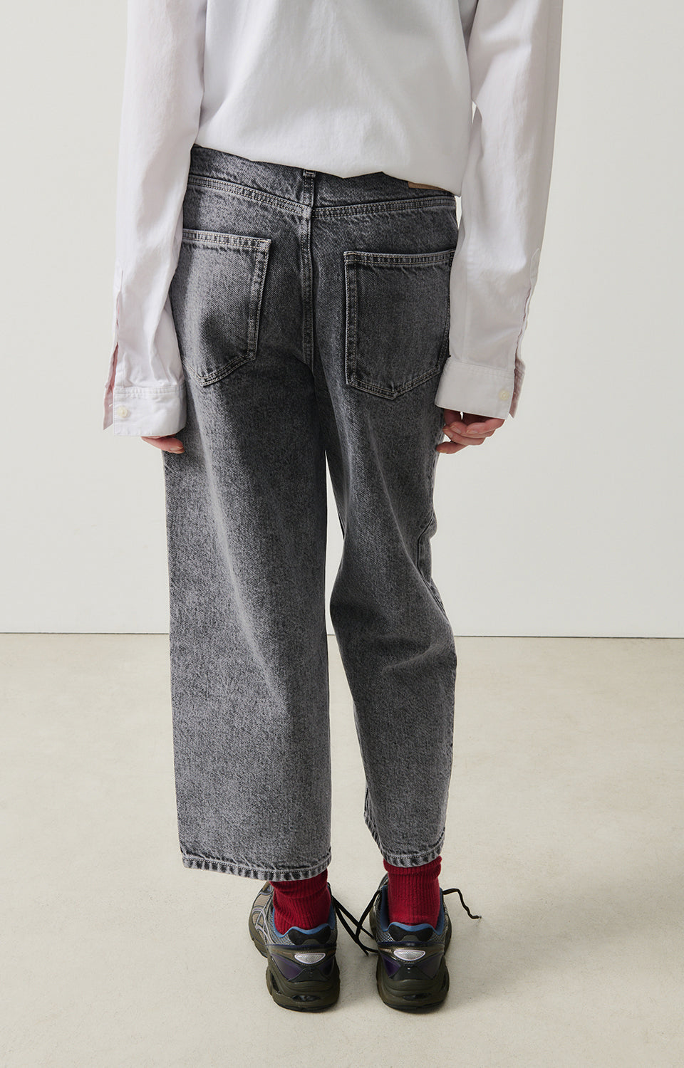 Women Grey Denim Trousers