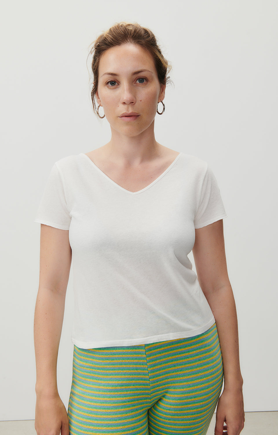 Women White Cotton T-Shirt