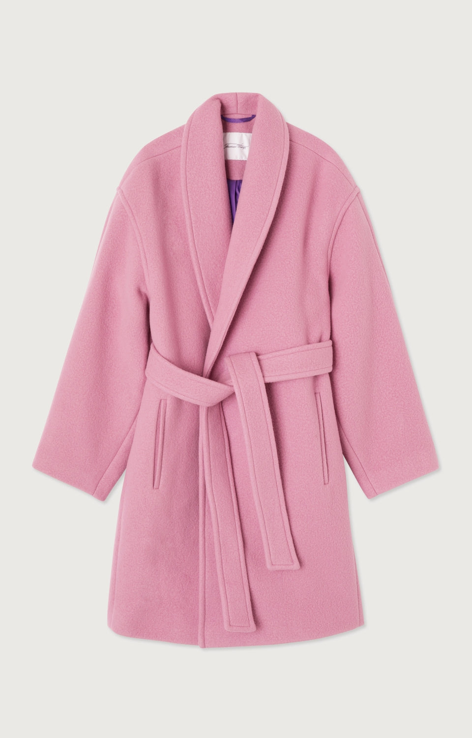 Women Pink Wool Coat