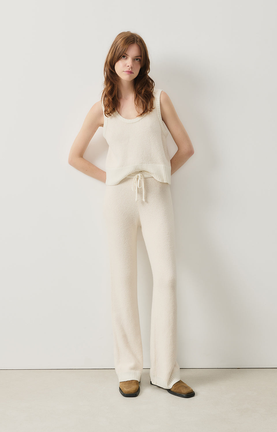 Women White Cotton Trousers