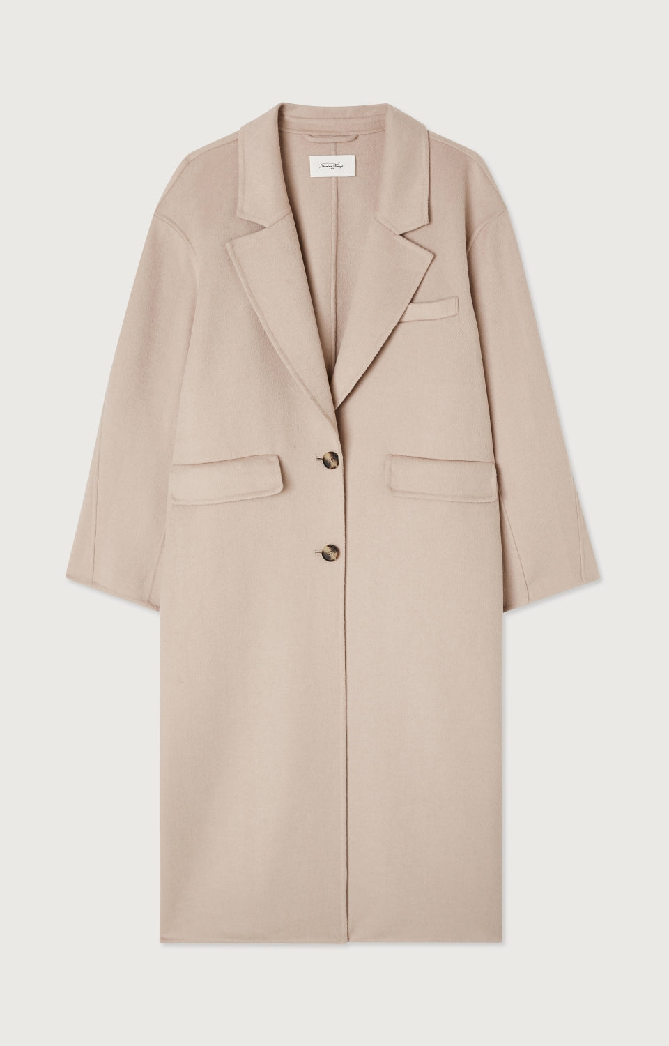 Women Beige Wool Coat