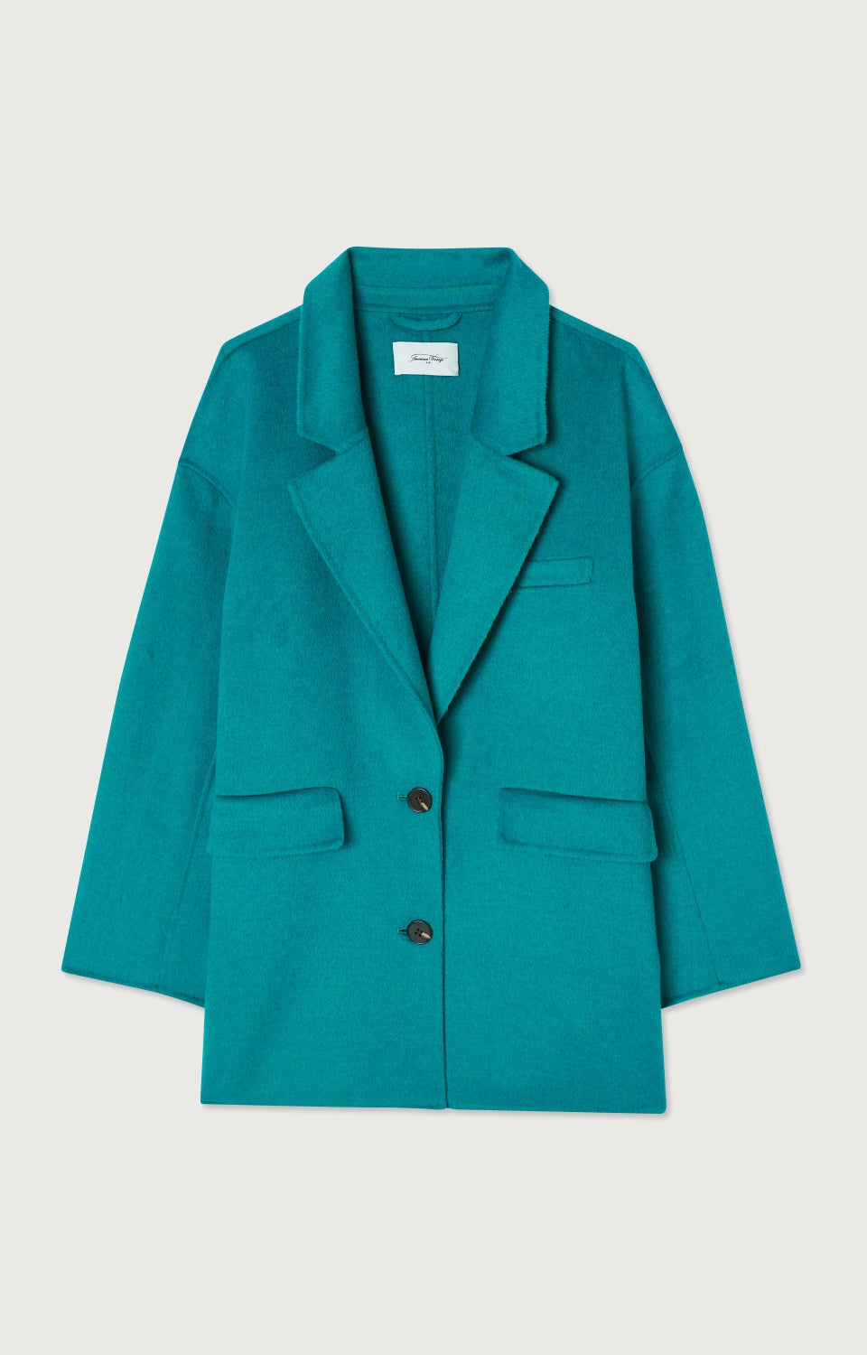 Women Blue Wool Coat