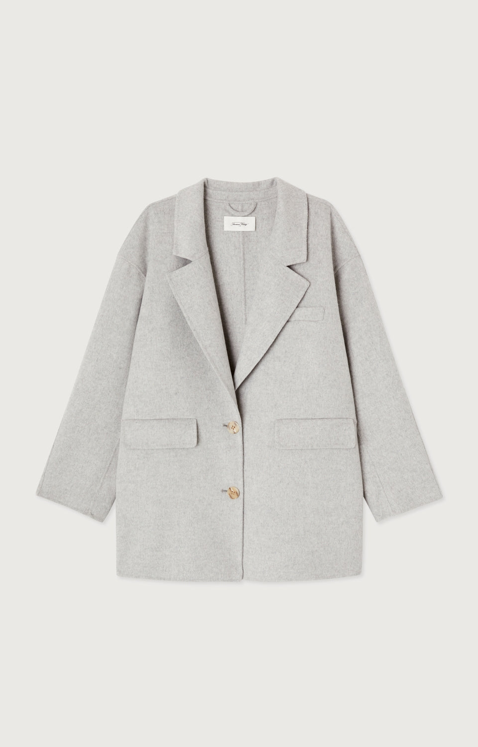 Women Light Grey Wool Coat