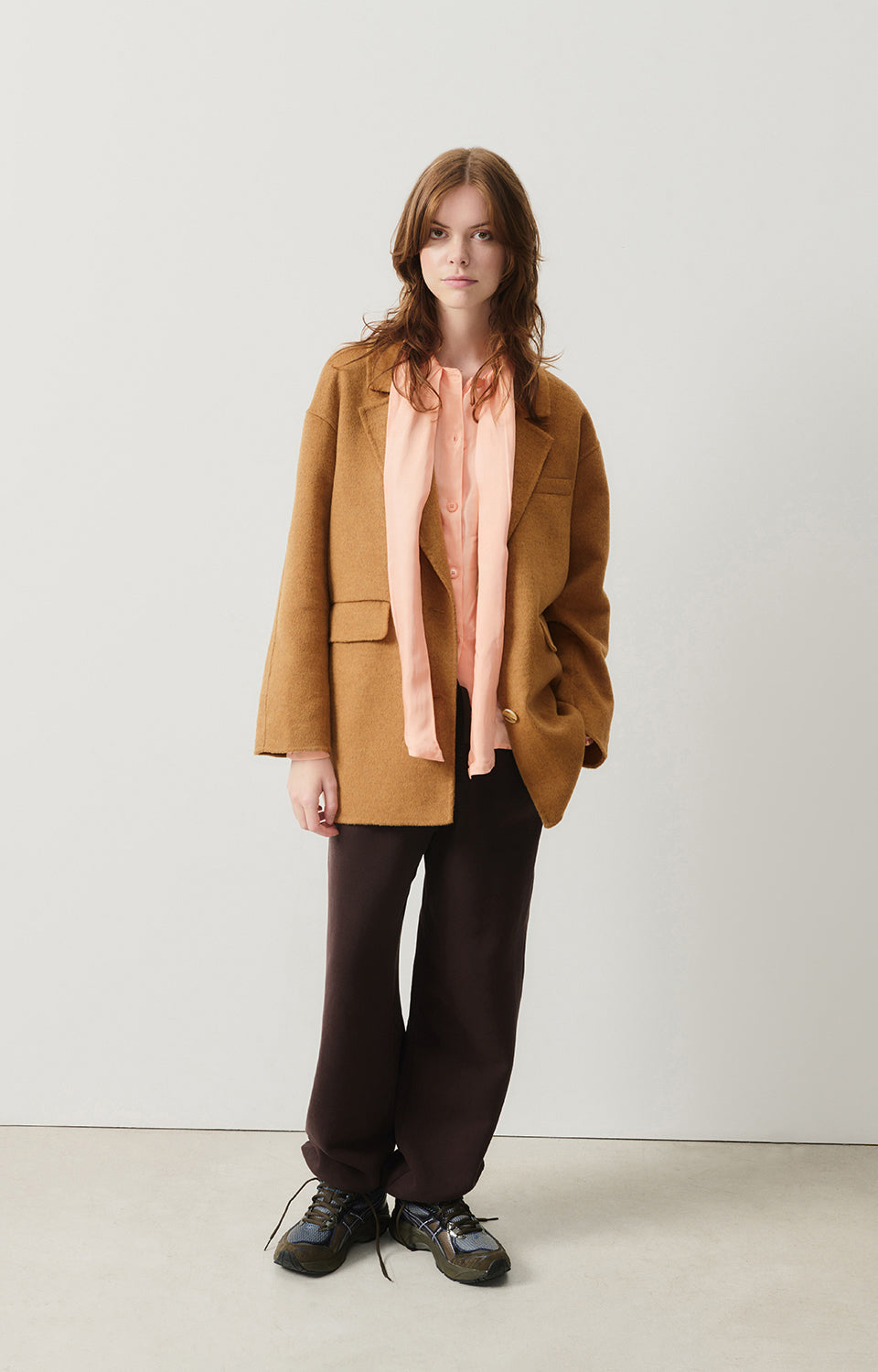 Women Caramel Wool Coat