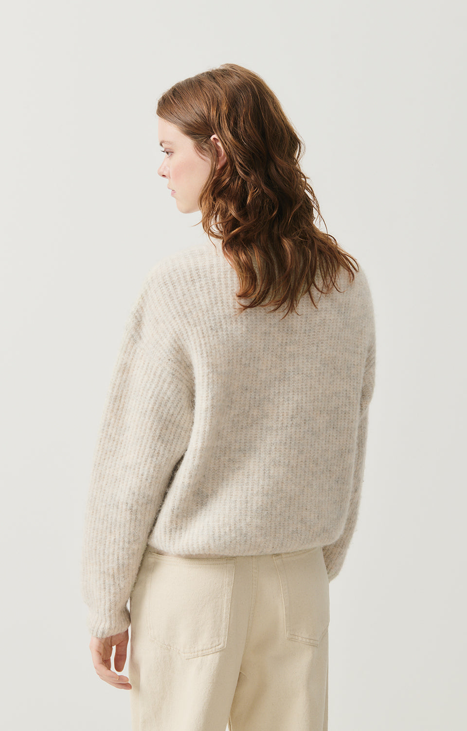 Women Beige Knit Sweater