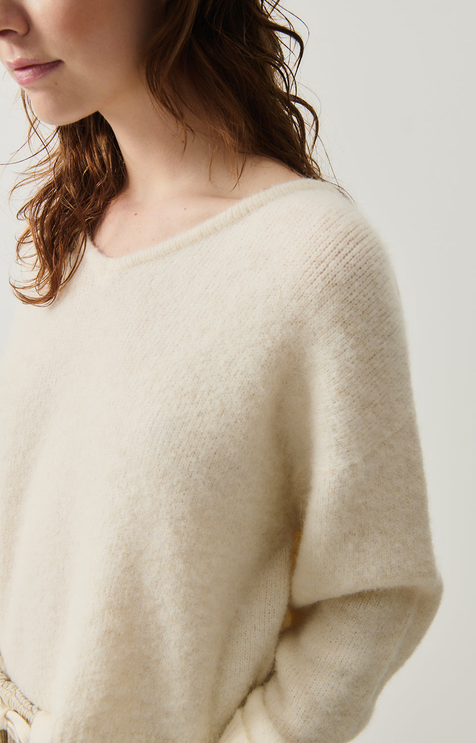 Women White Knit Sweater