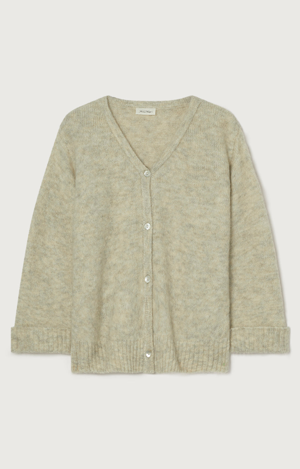 Women Beige Knit Cardigan