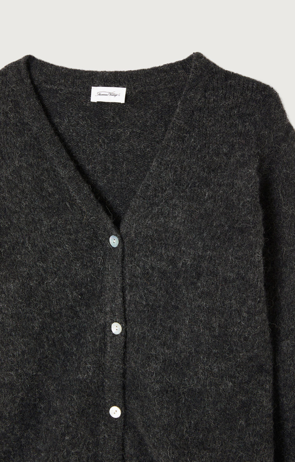 Women Dark Grey Knit Cardigan