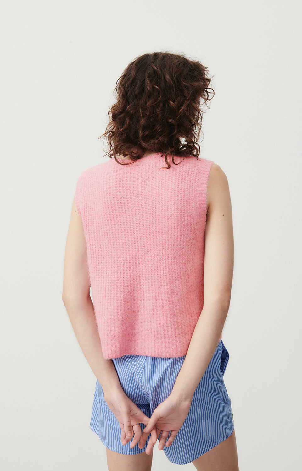 Women Pink Knit Gilet
