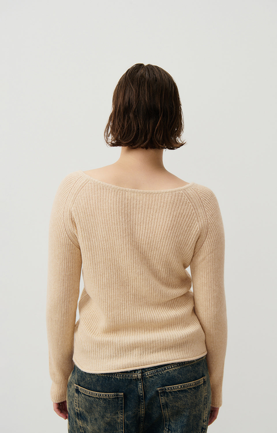 Women Beige Knit Sweater