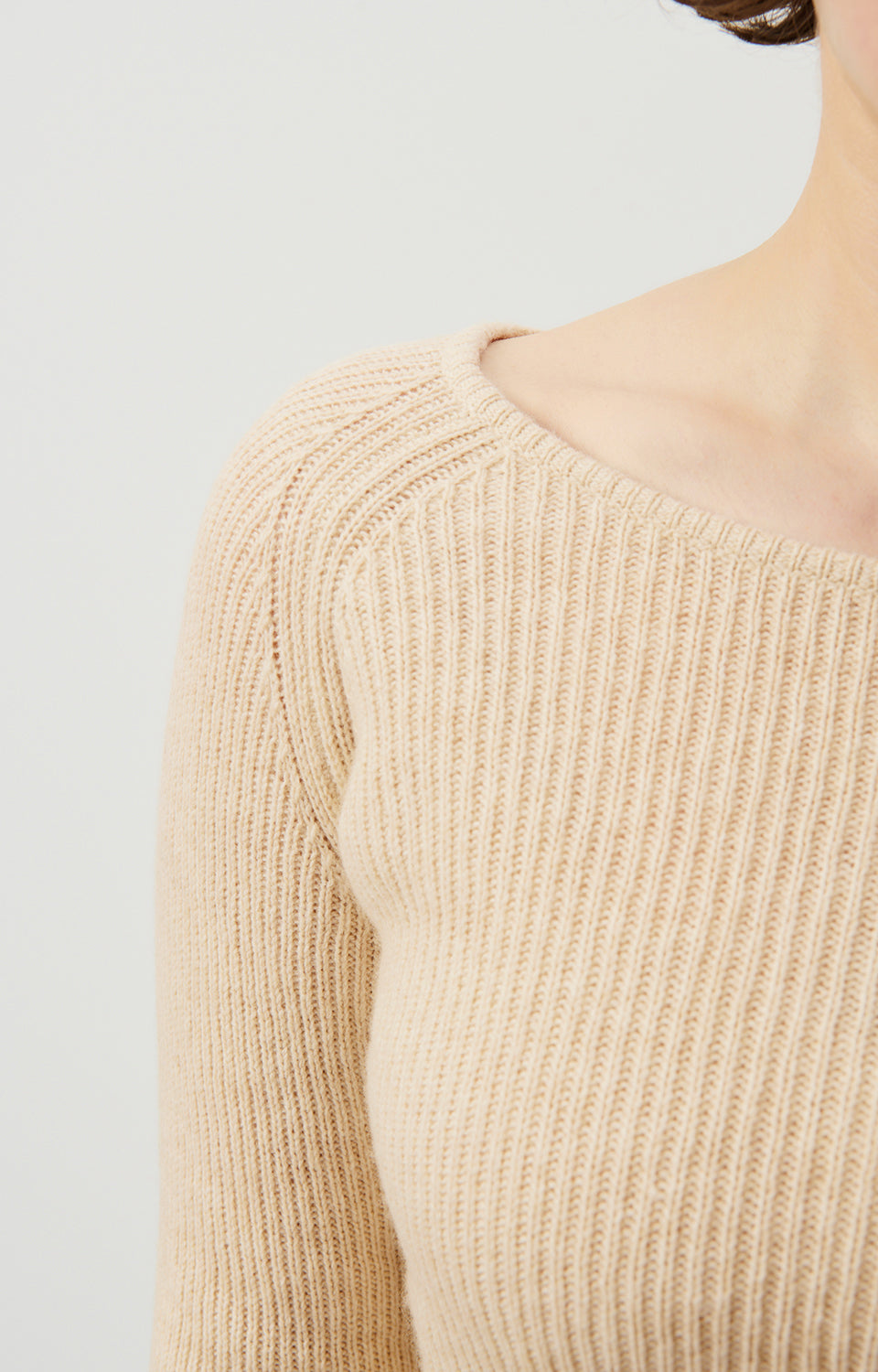 Women Beige Knit Sweater