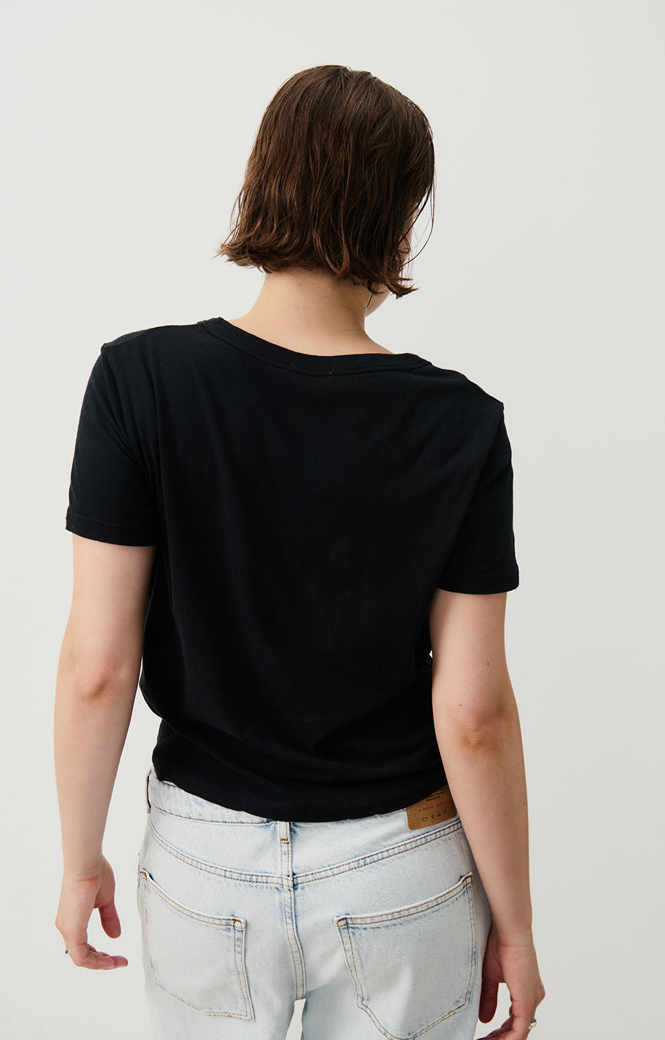 Women Black Cotton T-Shirt