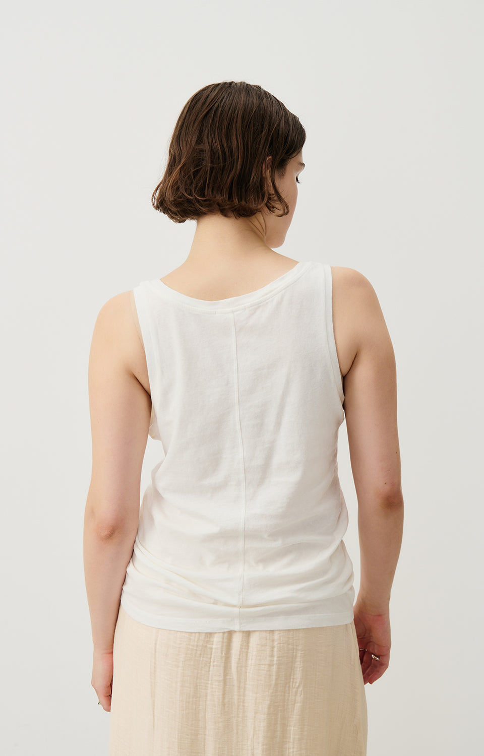 Women White Cotton Vest