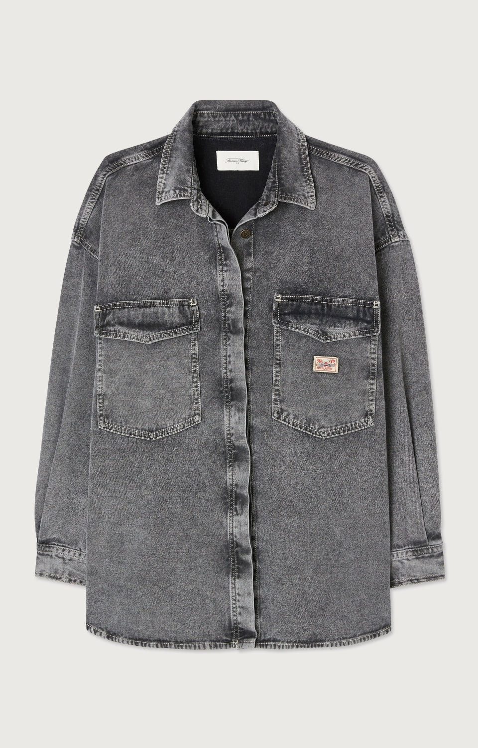 Women Grey Denim Shirt