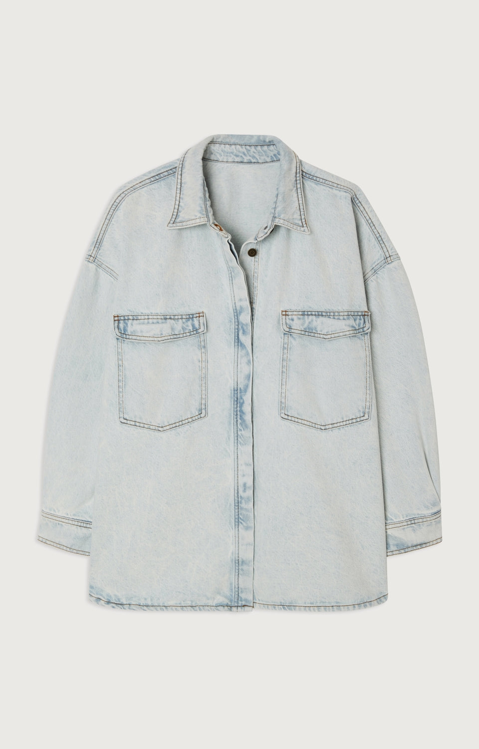 Women Light Blue Denim Shirt