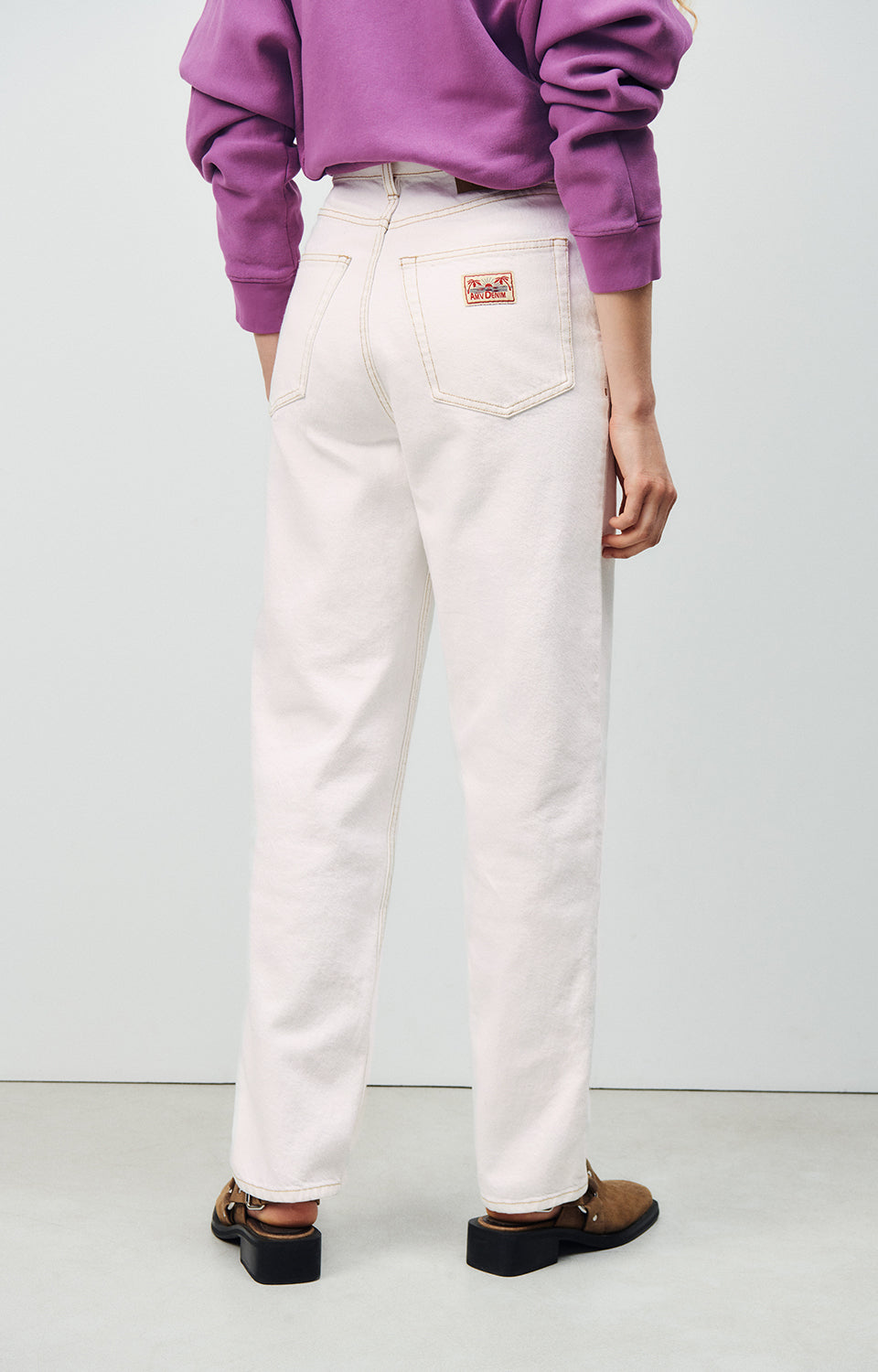 Women White Denim Trousers