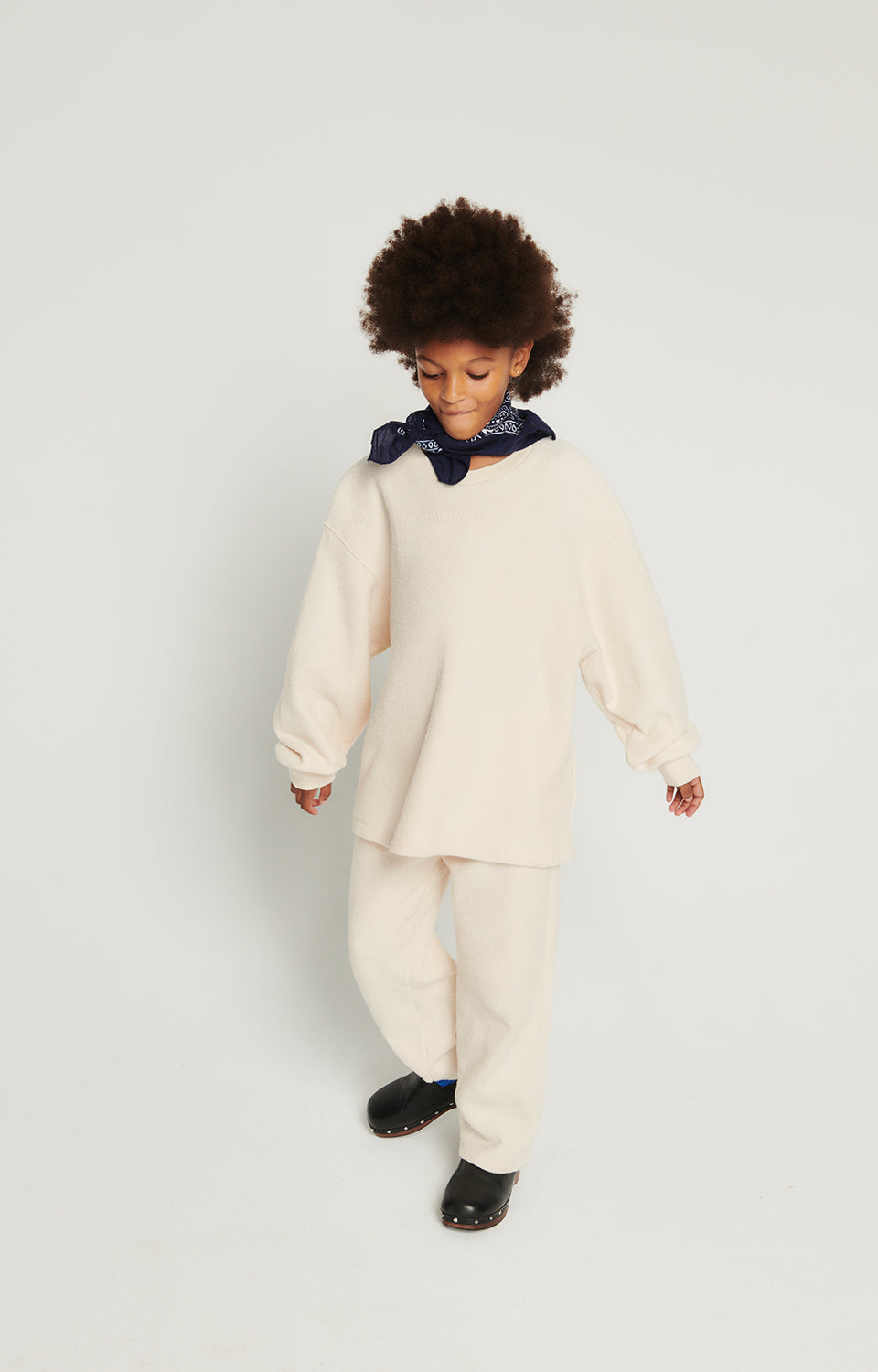 Boys & Girls White Cotton Sweatshirt