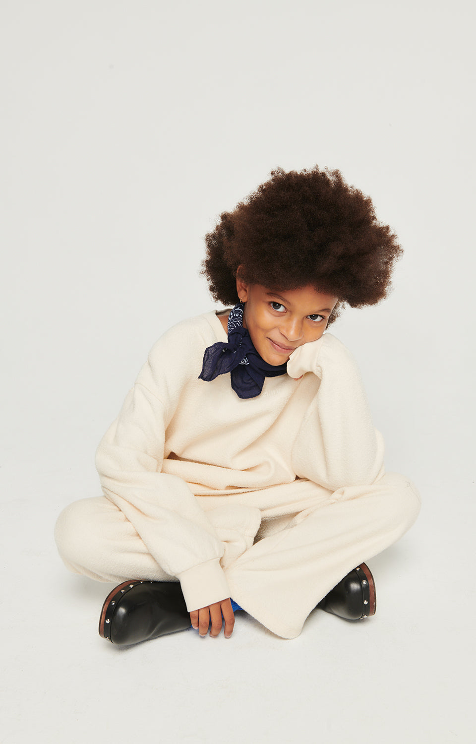 Boys & Girls White Cotton Sweatshirt