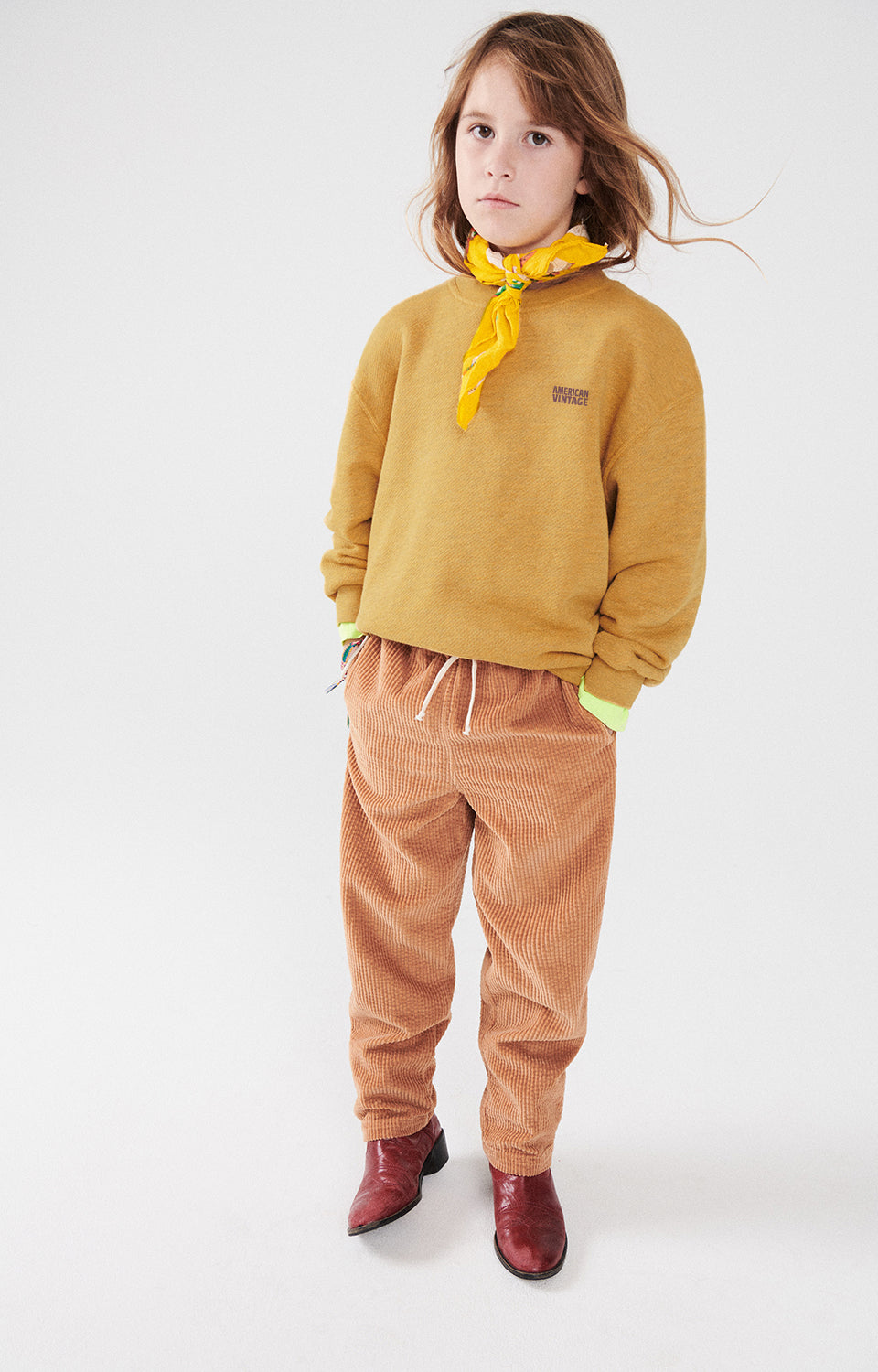 Boys & Girls Yellow Cotton Sweatshirt