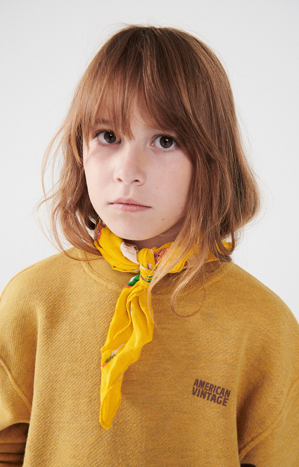 Boys & Girls Yellow Cotton Sweatshirt