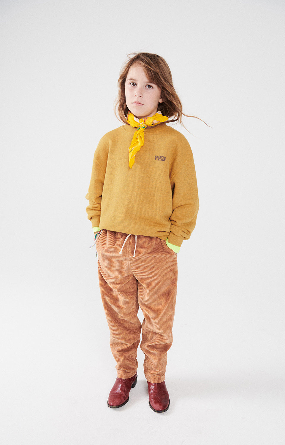 Boys & Girls Yellow Cotton Sweatshirt