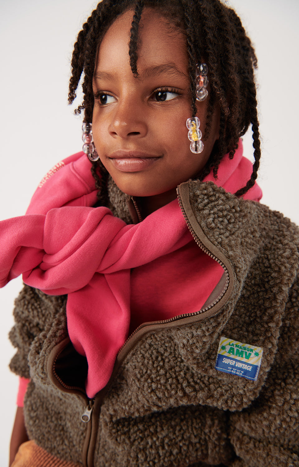 Boys & Girls Brown Sherpa Jacket