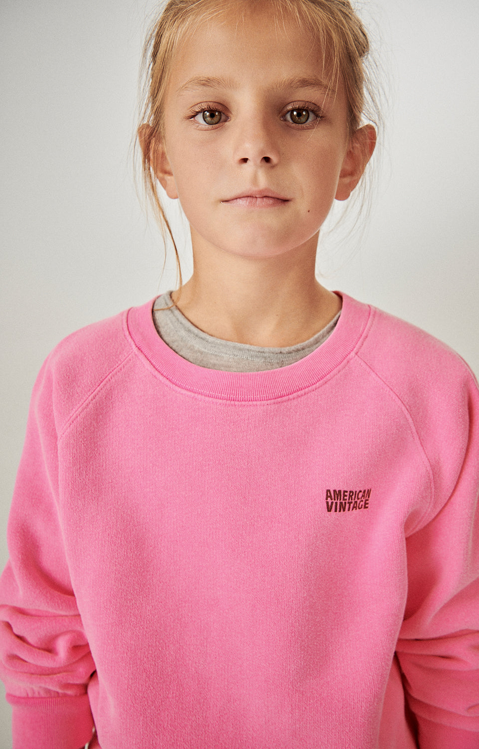 Boys & Girls Pink Cotton Sweatshirt