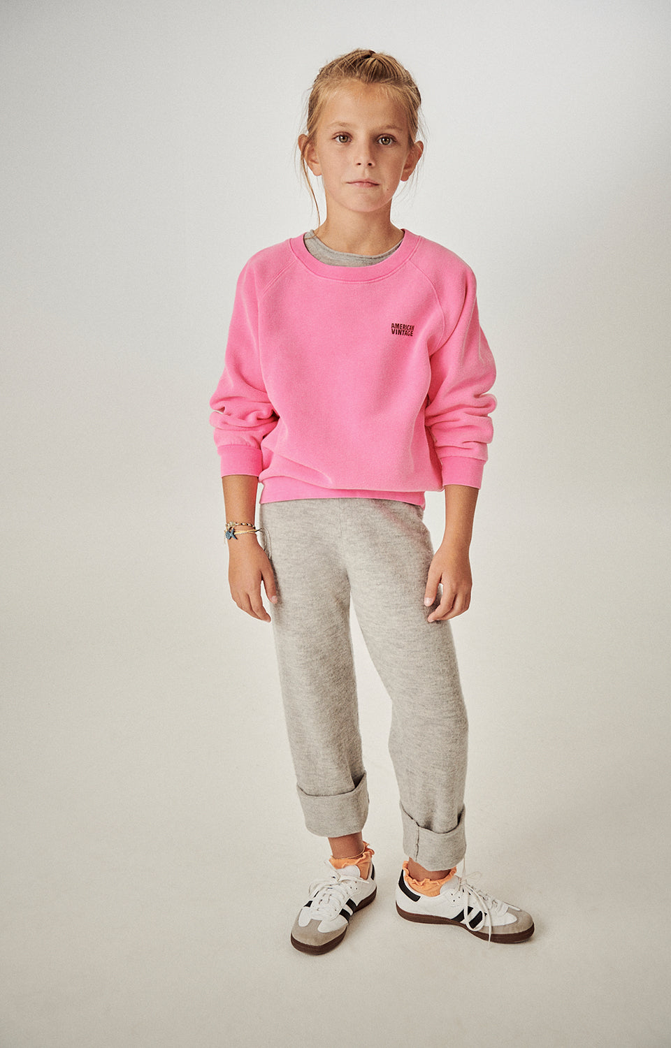 Boys & Girls Pink Cotton Sweatshirt