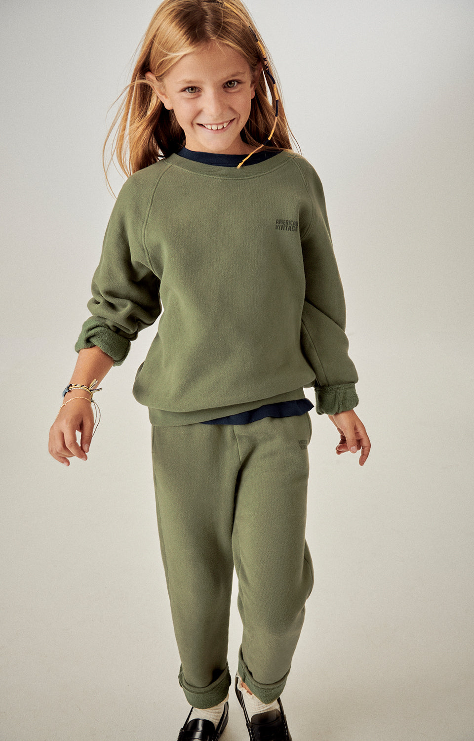 Boys & Girls Olive Cotton Trousers