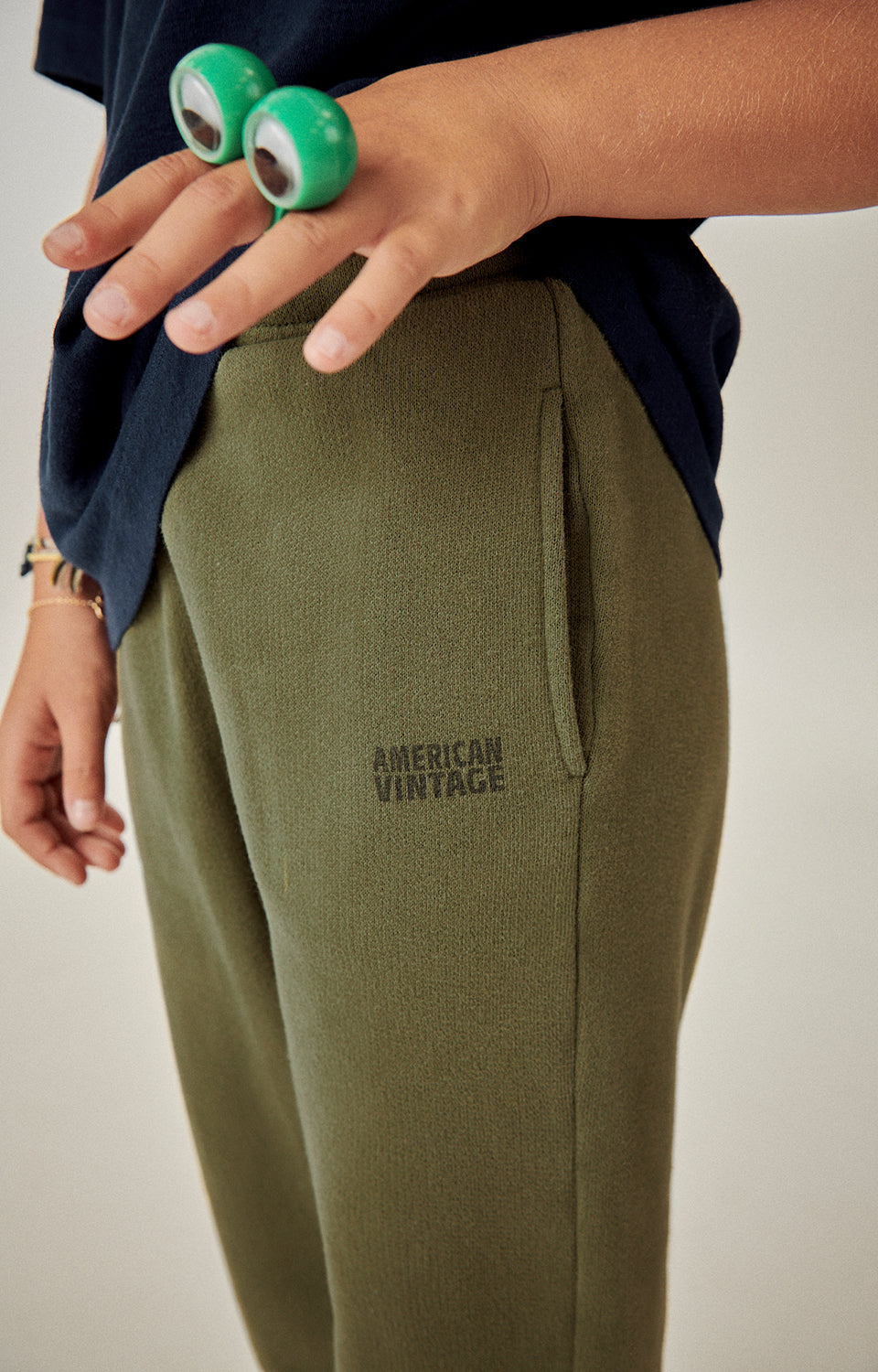 Boys & Girls Olive Cotton Trousers