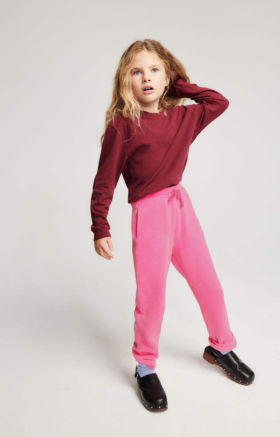 Boys & Girls Pink Cotton Trousers