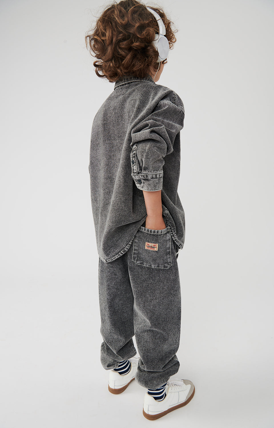 Boys & Girls Grey Denim Trousers