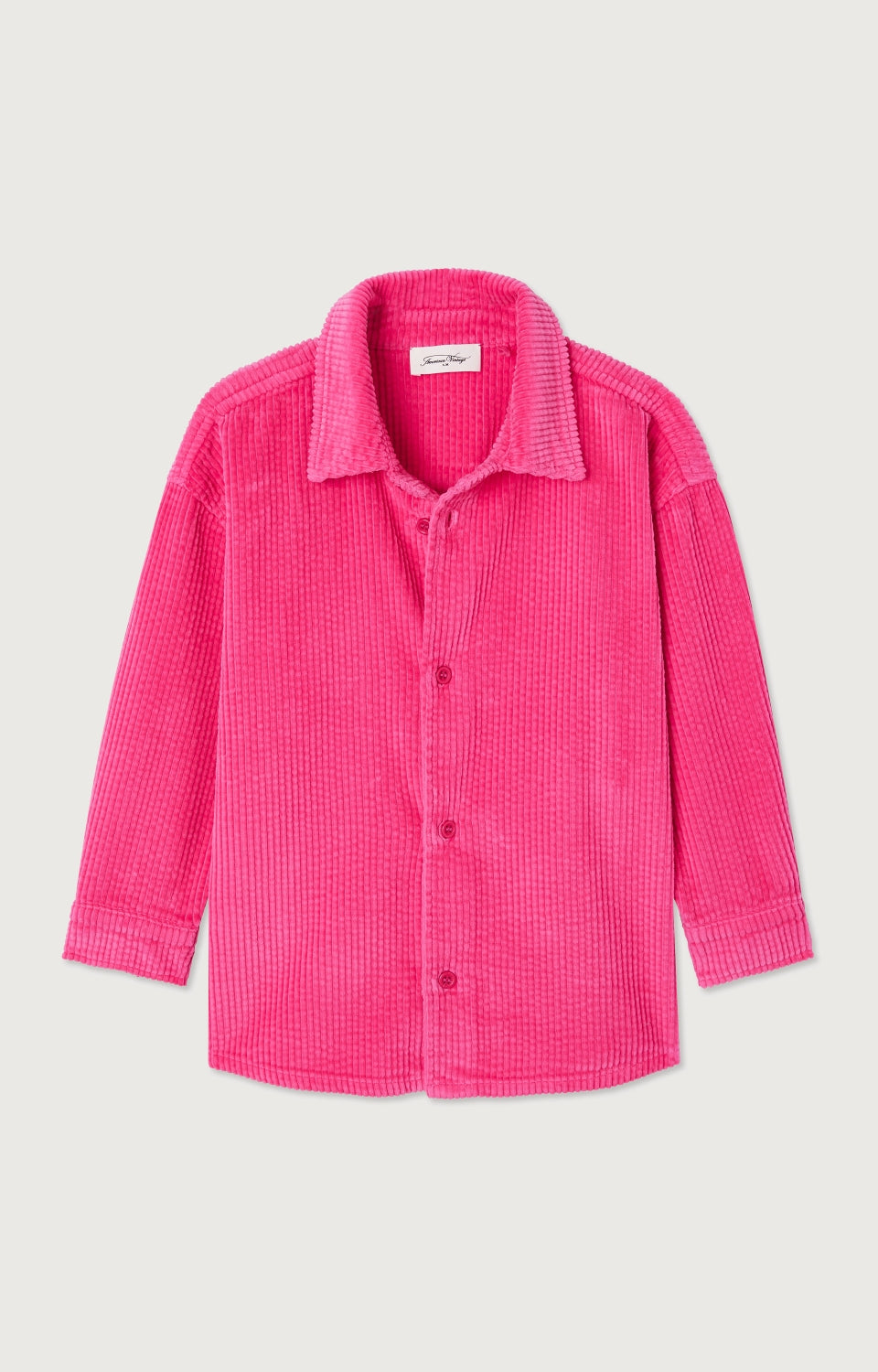 Boys & Girls Fluo Pink Corduroy Shirt