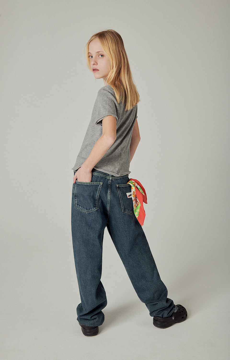 Boys & Girls Grey Cotton T-Shirt