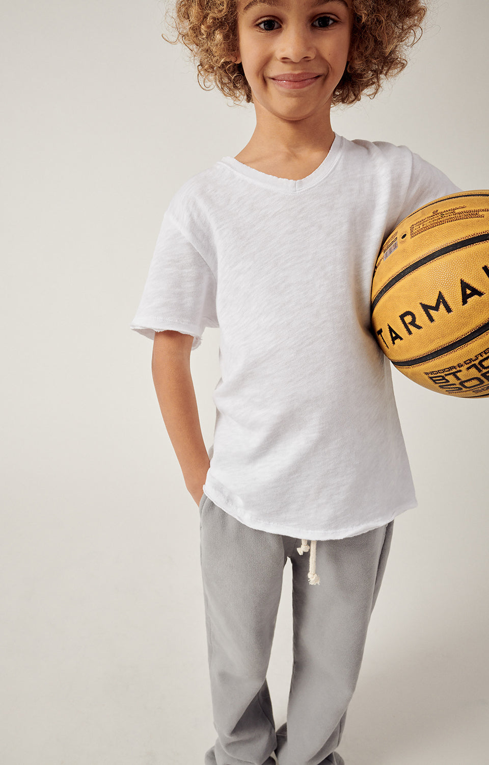 Boys & Girls White Cotton T-Shirt