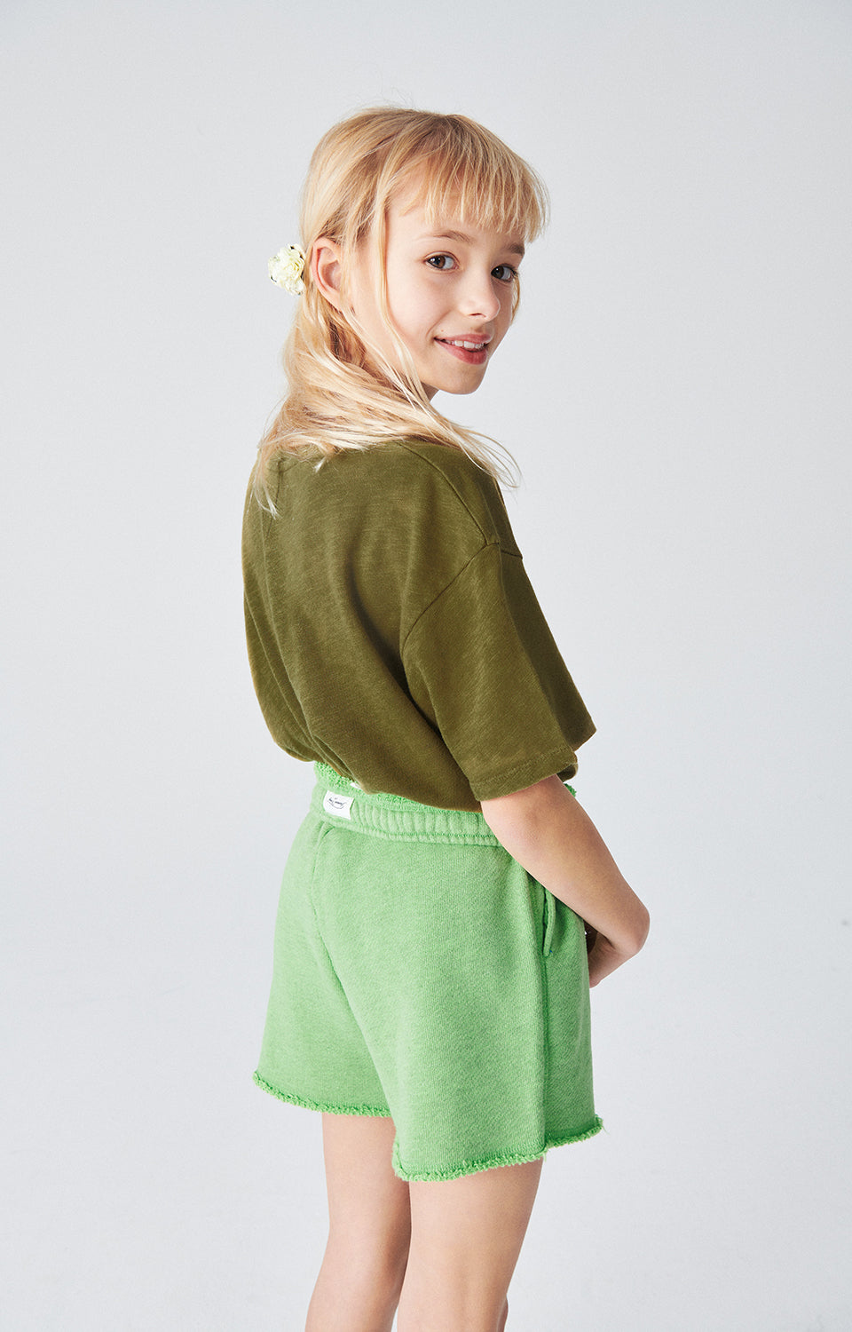 Boys & Girls Olive Cotton T-Shirt