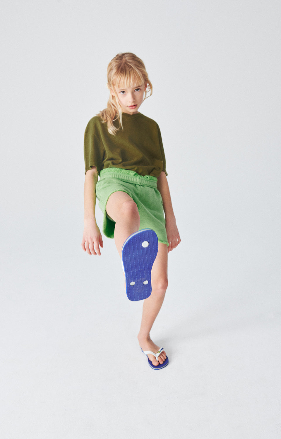 Boys & Girls Olive Cotton T-Shirt