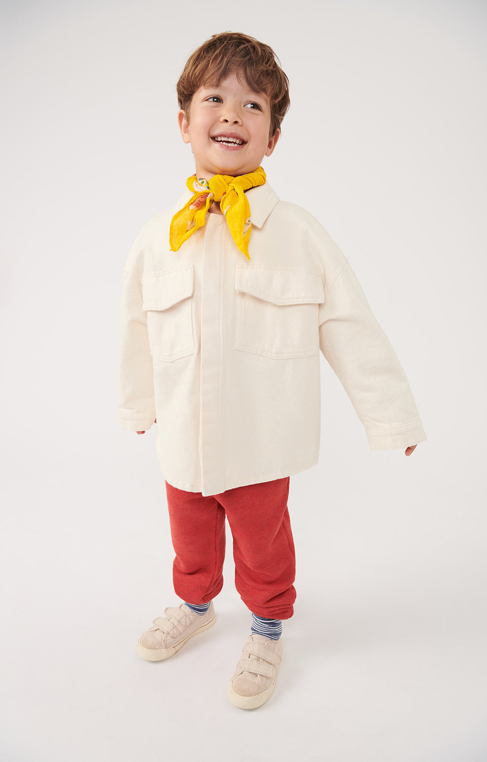 Boys & Girls White Cotton Shirt