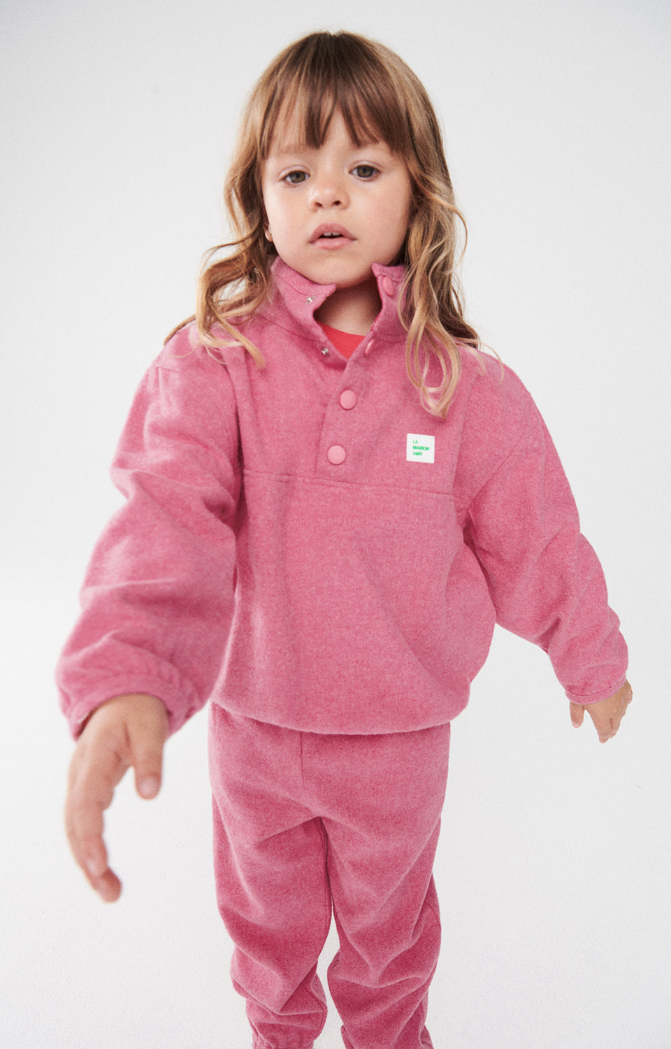 Boys & Girls Pink Cotton Sweatshirt