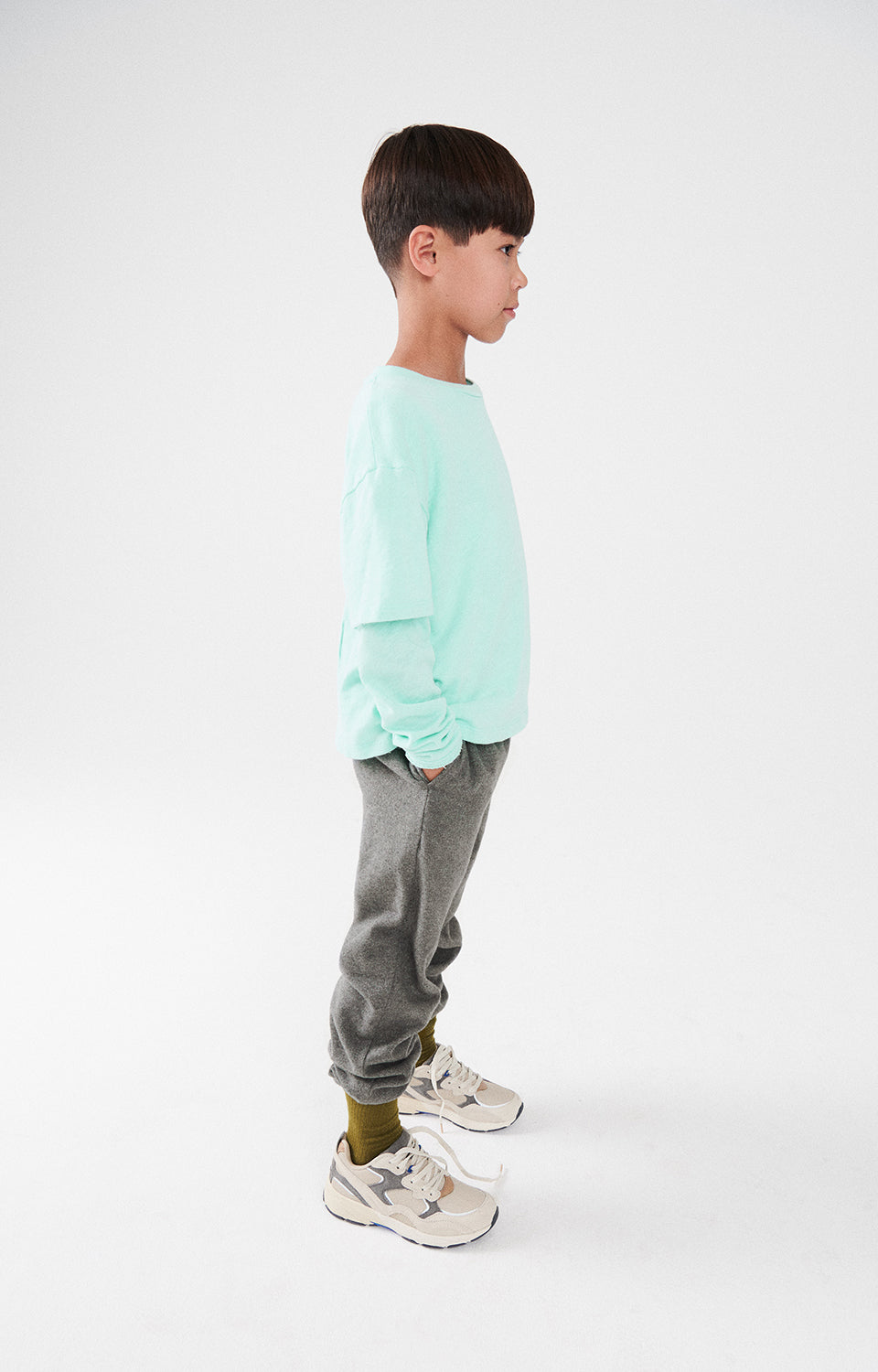 Boys & Girls Grey Cotton Trousers