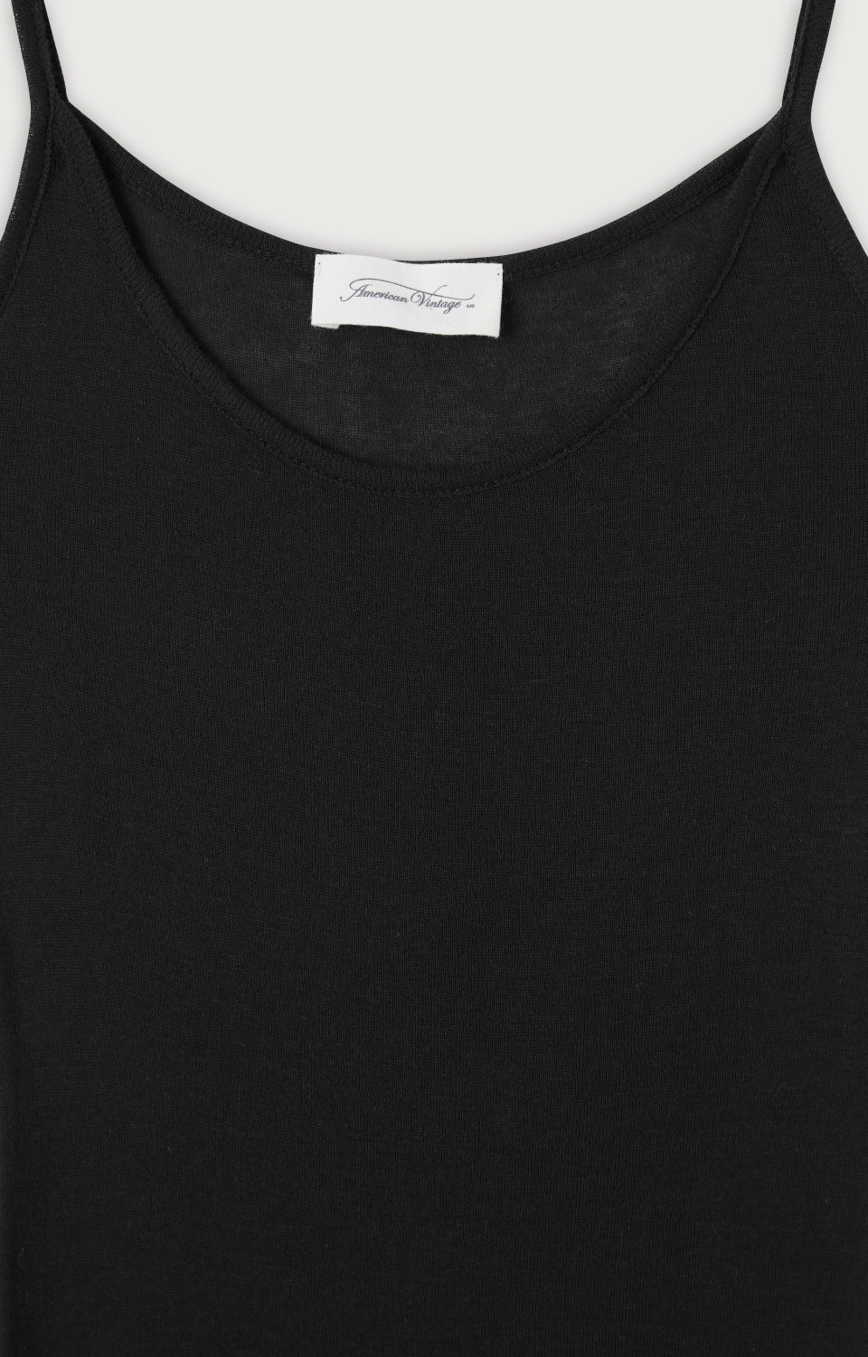 Women Black Strap Cotton Vest