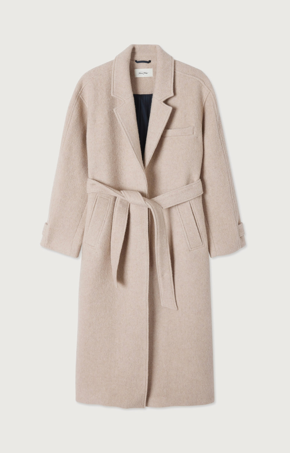 Women Beige Wool Coat