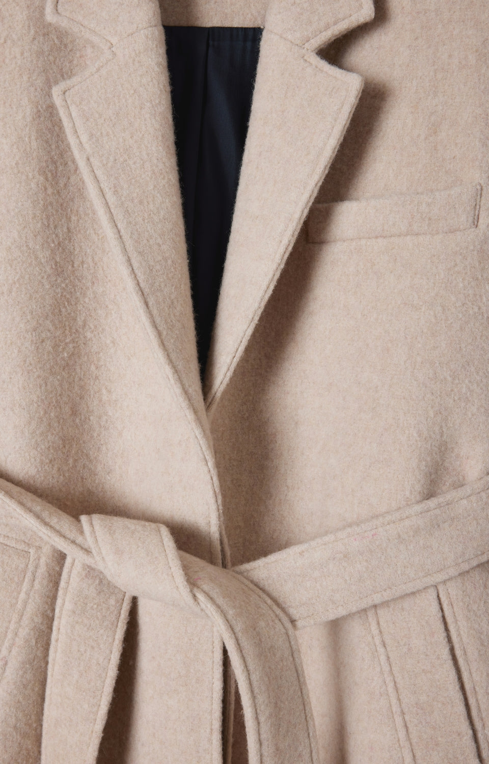 Women Beige Wool Coat