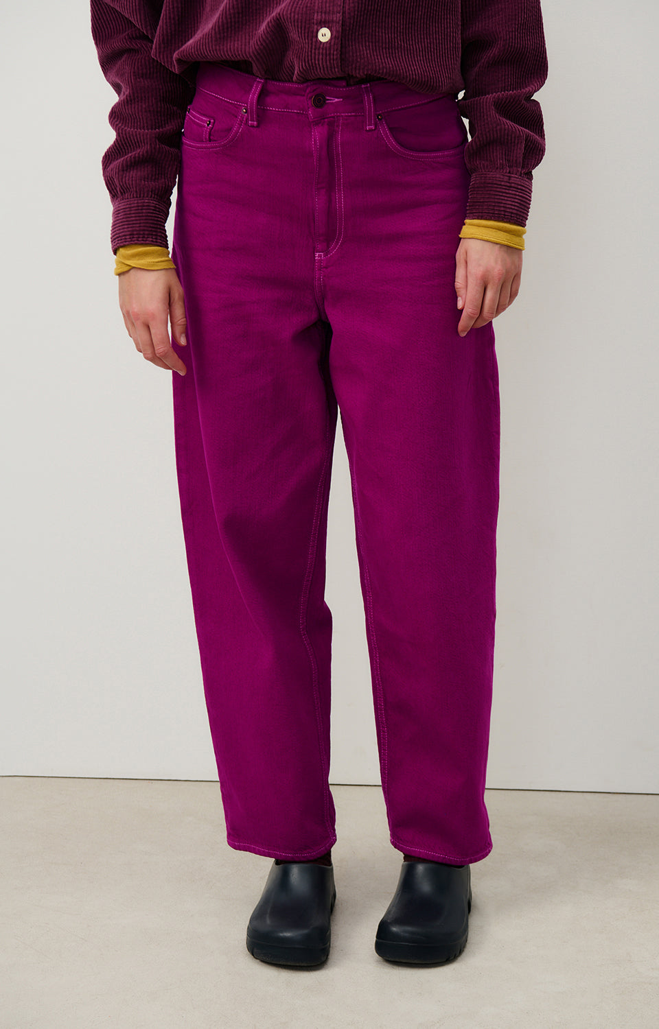 Women Purple Denim Trousers