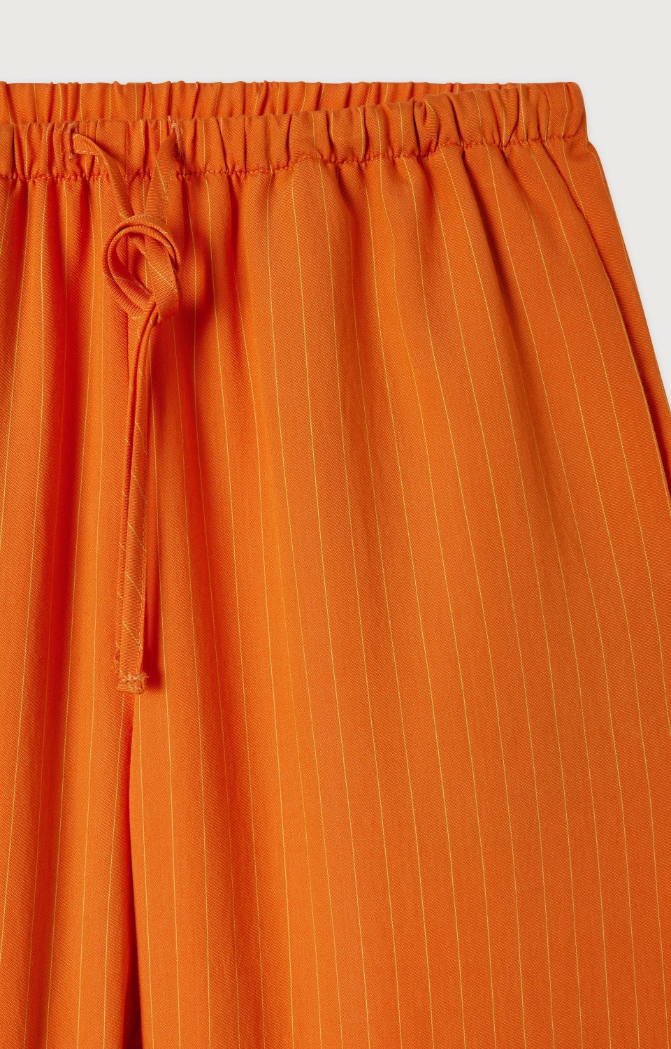 Women Orange Stripes Trousers