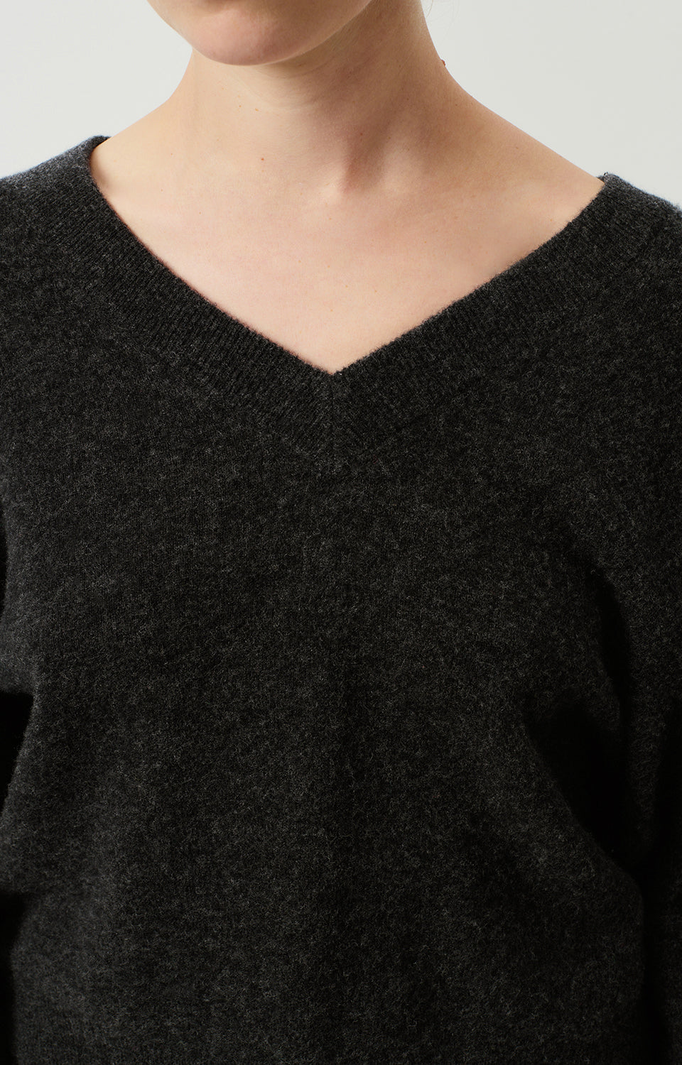 Women Charcoal Wool Sweater